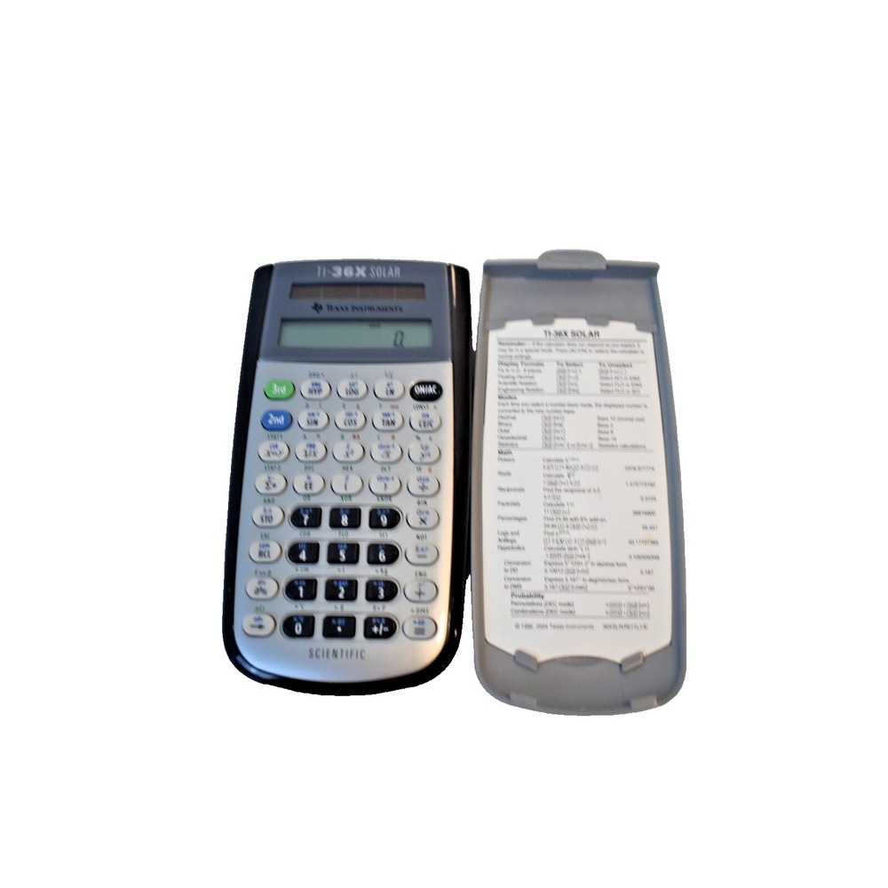 Texas Instruments TI-36X Scientific Calculator Solar W/ Cover Tested Working